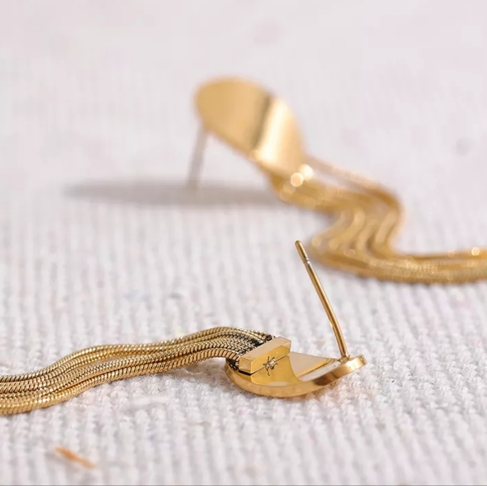 Amazing Long Tassel Earrings - Picture 6 of 7